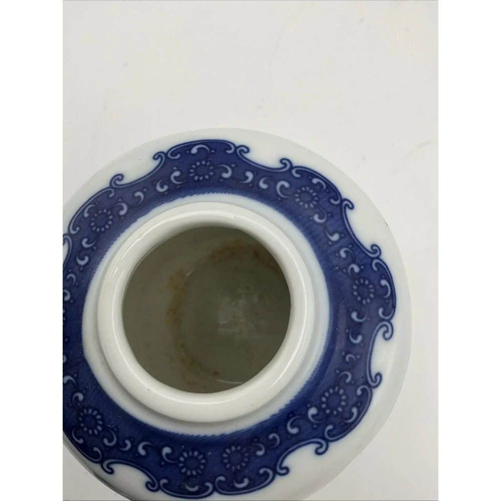 Blue White Porcelain Ginger Jar Vase Cherry Blossom Floral Asian Decor 4
